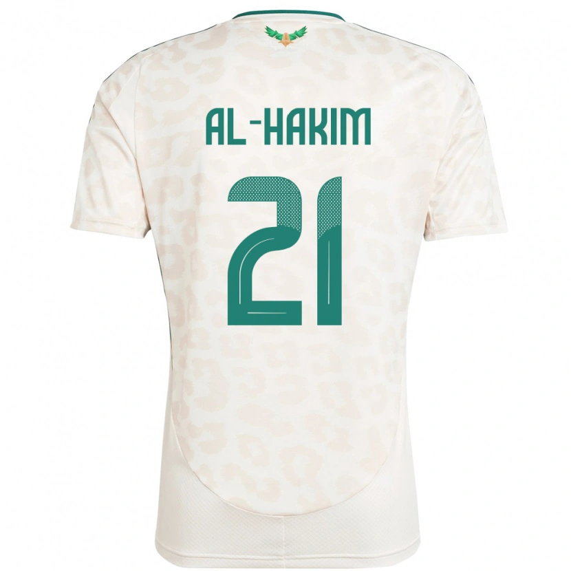 Danxen Dětské Saúdská Arábie Mohammed Al-Hakim #21 Bílý Daleko Hráčské Dresy 24-26 Dres