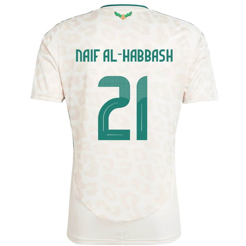 Danxen Dětské Saúdská Arábie Azzam Naif Al-Habbash #21 Bílý Daleko Hráčské Dresy 24-26 Dres