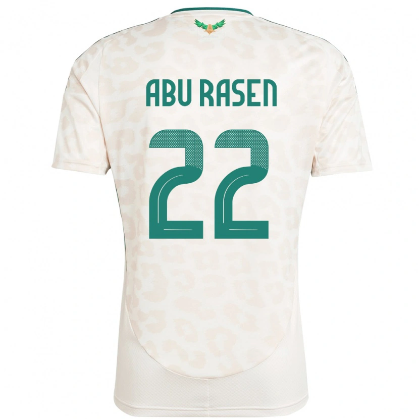 Danxen Dětské Saúdská Arábie Ahmad Abu Rasen #22 Bílý Daleko Hráčské Dresy 24-26 Dres