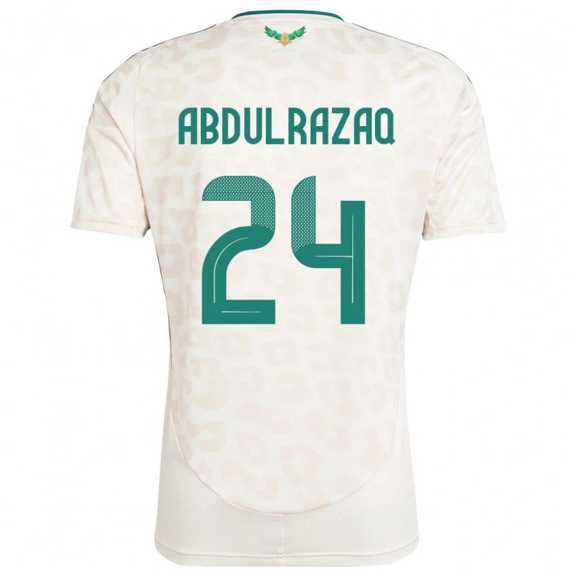 Danxen Dětské Saúdská Arábie Aseel Abdulrazaq #24 Bílý Daleko Hráčské Dresy 24-26 Dres