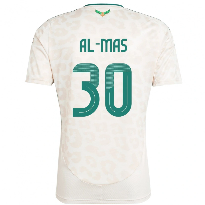 Danxen Dětské Saúdská Arábie Abdullah Al-Mas #30 Bílý Daleko Hráčské Dresy 24-26 Dres