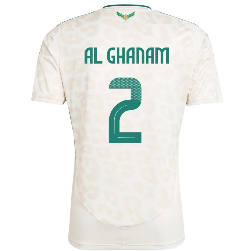 Danxen Dětské Saúdská Arábie Sultan Al Ghanam #2 Bílý Daleko Hráčské Dresy 24-26 Dres