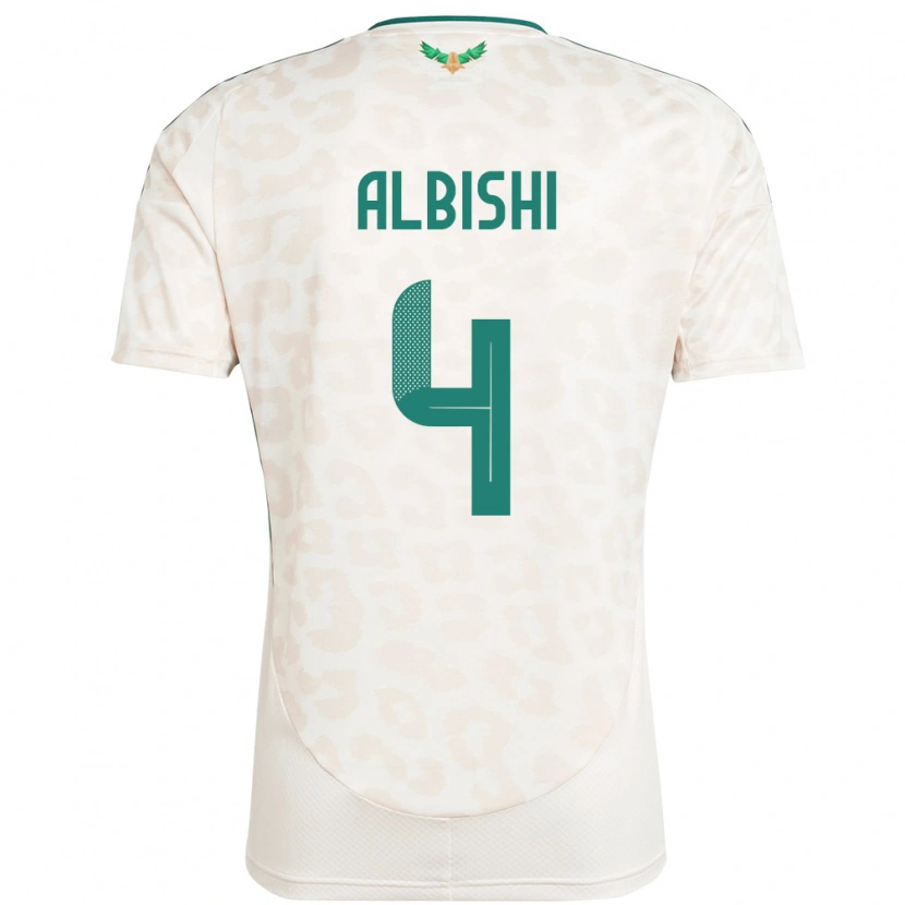 Danxen Dětské Saúdská Arábie Abdullah Albishi #4 Bílý Daleko Hráčské Dresy 24-26 Dres