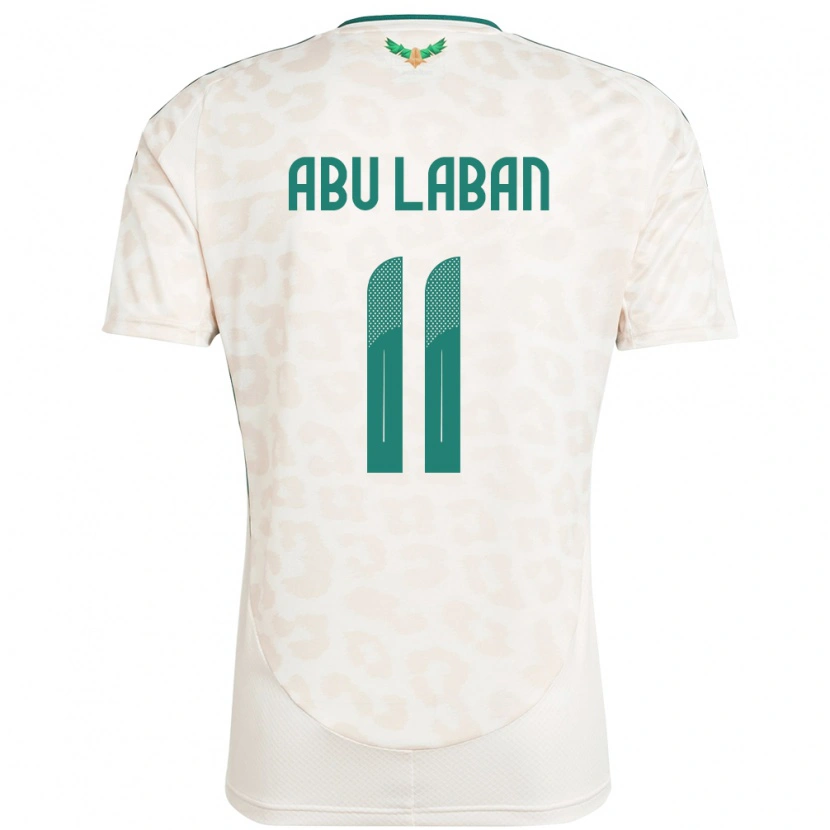 Danxen Dětské Saúdská Arábie Dalia Abu Laban #11 Bílý Daleko Hráčské Dresy 24-26 Dres