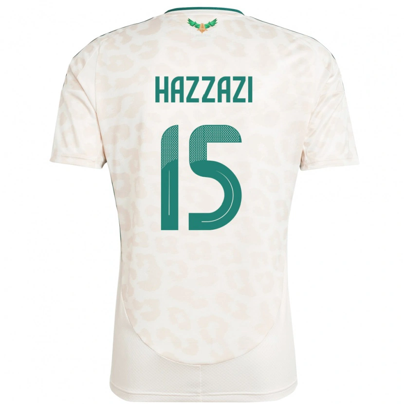 Danxen Dětské Saúdská Arábie Mohammed Hazzazi #15 Bílý Daleko Hráčské Dresy 24-26 Dres
