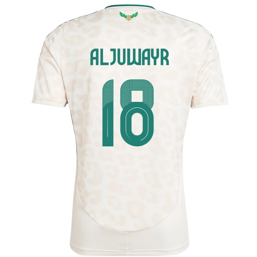 Danxen Dětské Saúdská Arábie Musab Aljuwayr #18 Bílý Daleko Hráčské Dresy 24-26 Dres