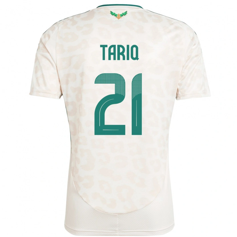 Danxen Dětské Saúdská Arábie Juri Tariq #21 Bílý Daleko Hráčské Dresy 24-26 Dres