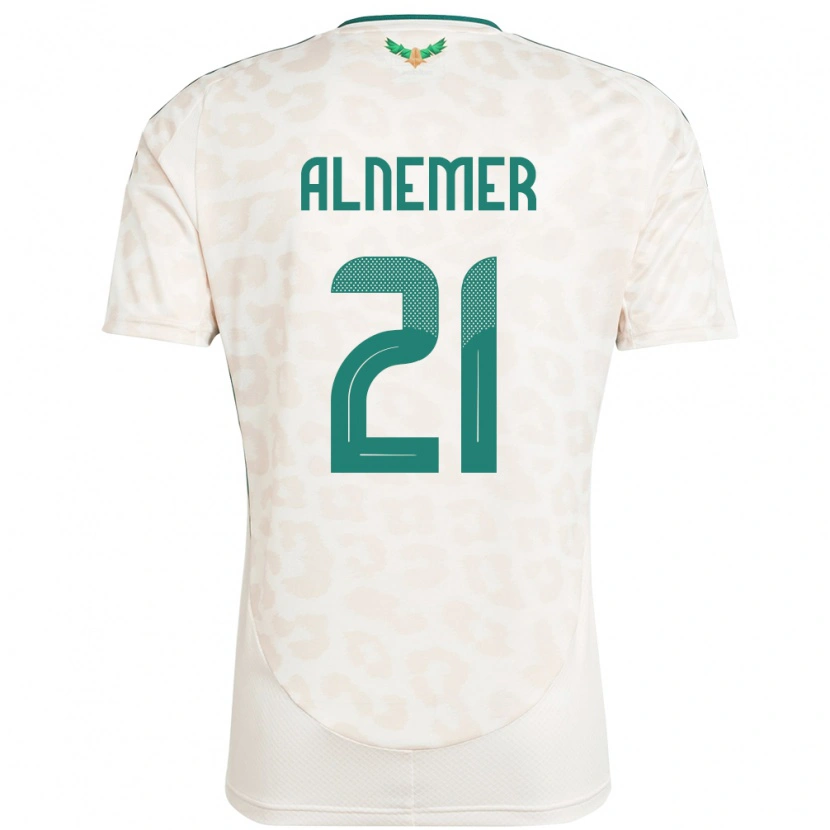 Danxen Dětské Saúdská Arábie Meshari Alnemer #21 Bílý Daleko Hráčské Dresy 24-26 Dres