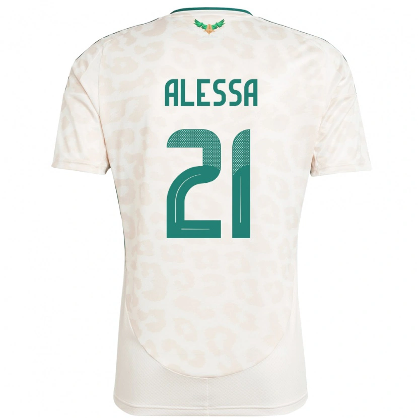 Danxen Dětské Saúdská Arábie Mohammed Alessa #21 Bílý Daleko Hráčské Dresy 24-26 Dres
