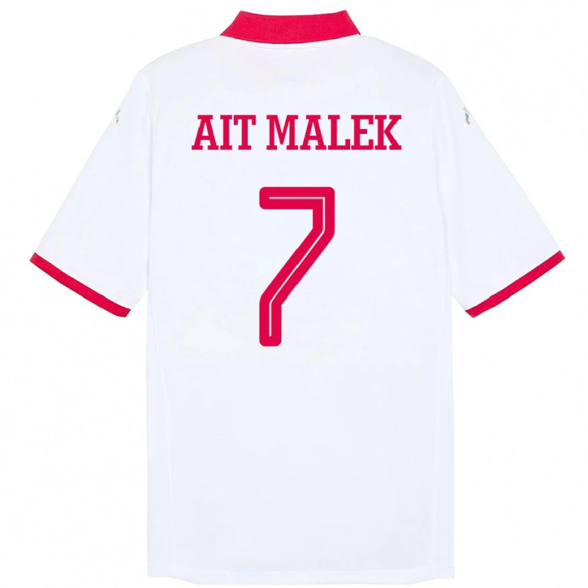 Danxen Dětské Tunisko Bilel Aït Malek #7 Bílý Daleko Hráčské Dresy 24-26 Dres