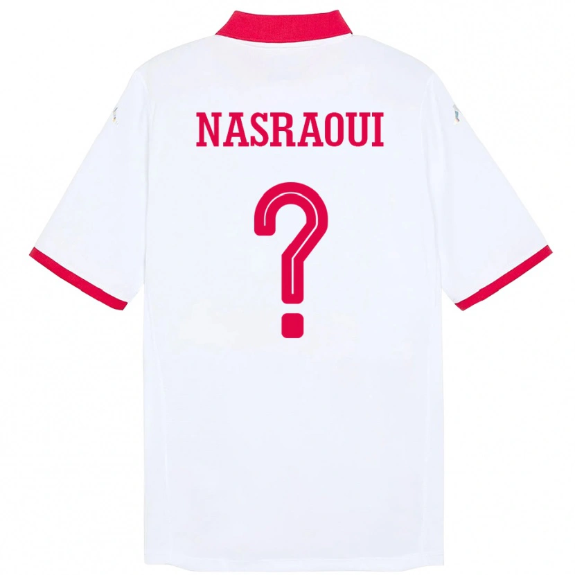 Danxen Dětské Tunisko Mohamed Nasraoui #0 Bílý Daleko Hráčské Dresy 24-26 Dres