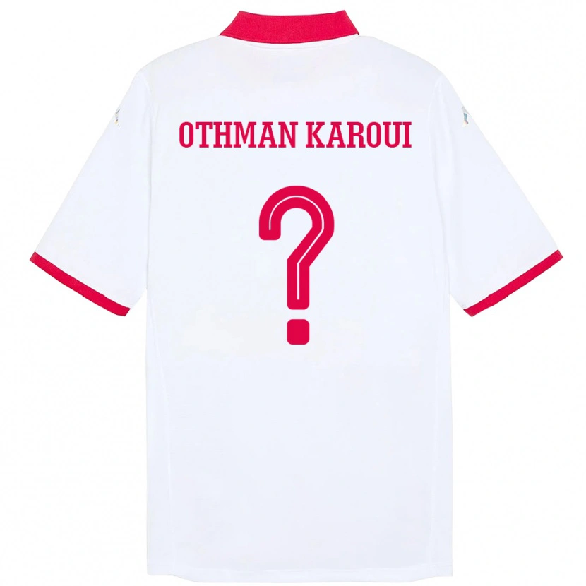 Danxen Dětské Tunisko Mohamed Othman Karoui #0 Bílý Daleko Hráčské Dresy 24-26 Dres