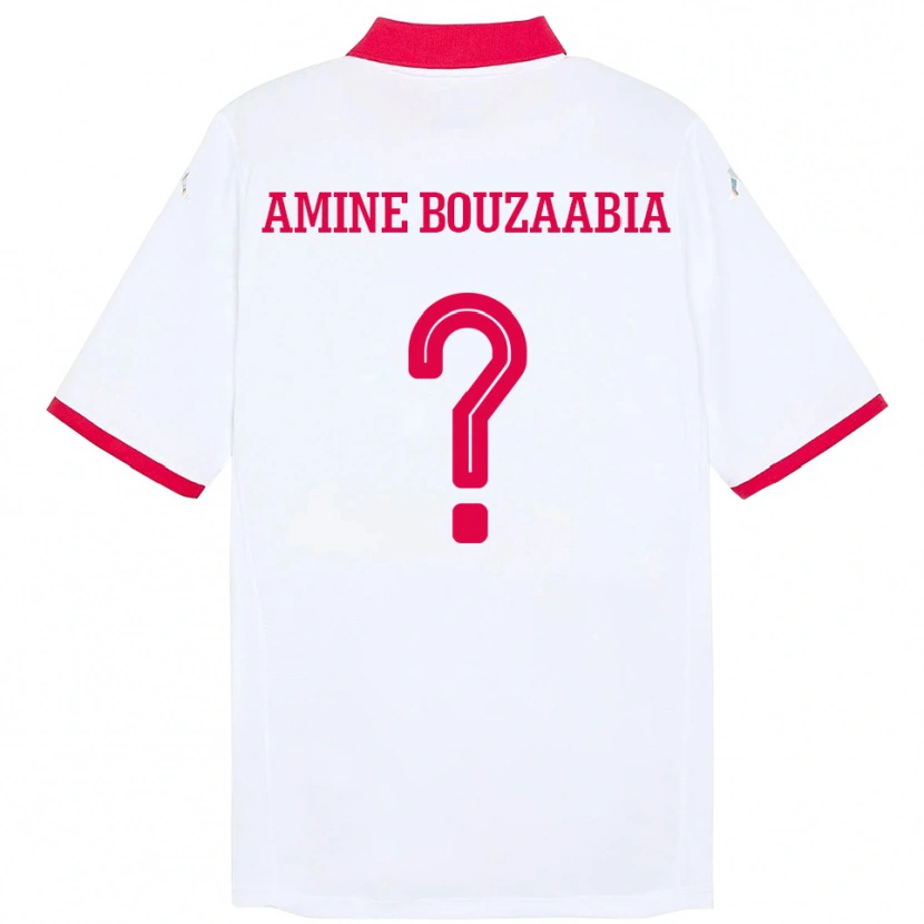 Danxen Dětské Tunisko Mohamed Amine Bouzaabia #0 Bílý Daleko Hráčské Dresy 24-26 Dres