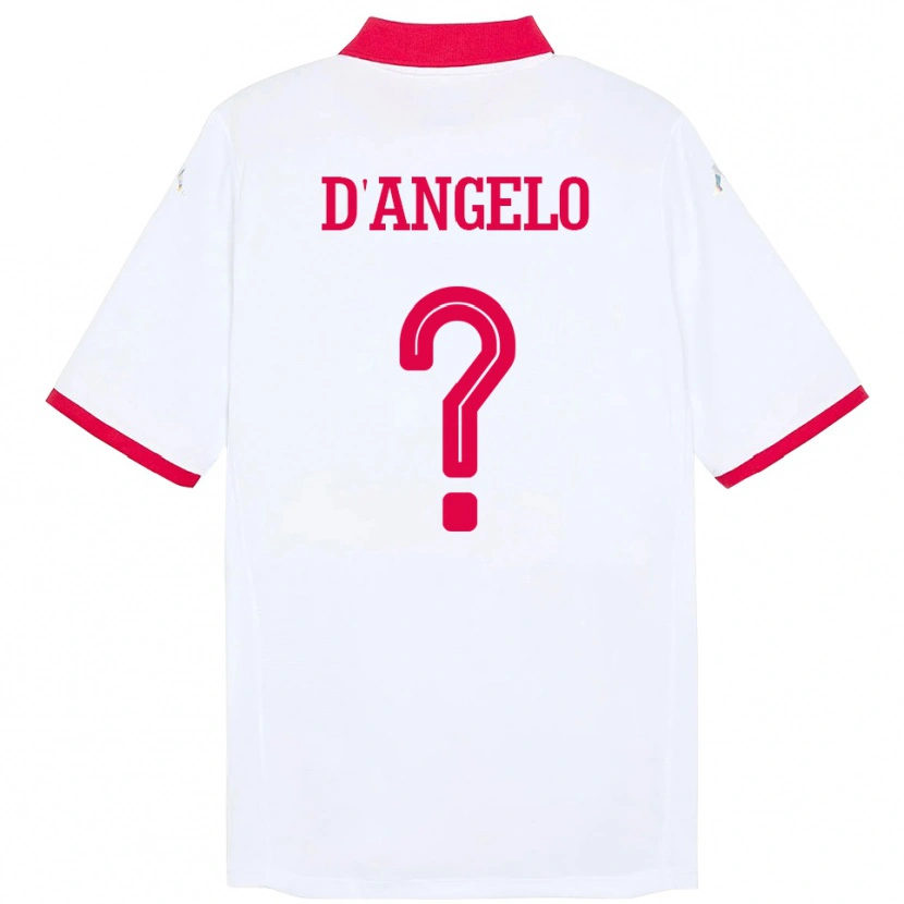 Danxen Dětské Tunisko Gianni D'angelo #0 Bílý Daleko Hráčské Dresy 24-26 Dres