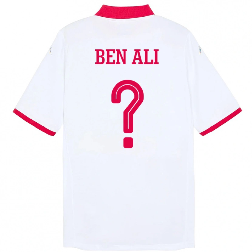 Danxen Dětské Tunisko Omar Ben Ali #0 Bílý Daleko Hráčské Dresy 24-26 Dres