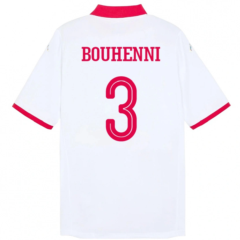 Danxen Dětské Tunisko Rayen Bouhenni #3 Bílý Daleko Hráčské Dresy 24-26 Dres