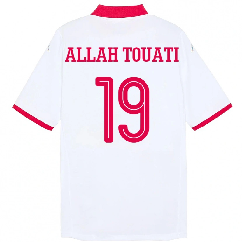 Danxen Dětské Tunisko Amen Allah Touati #19 Bílý Daleko Hráčské Dresy 24-26 Dres