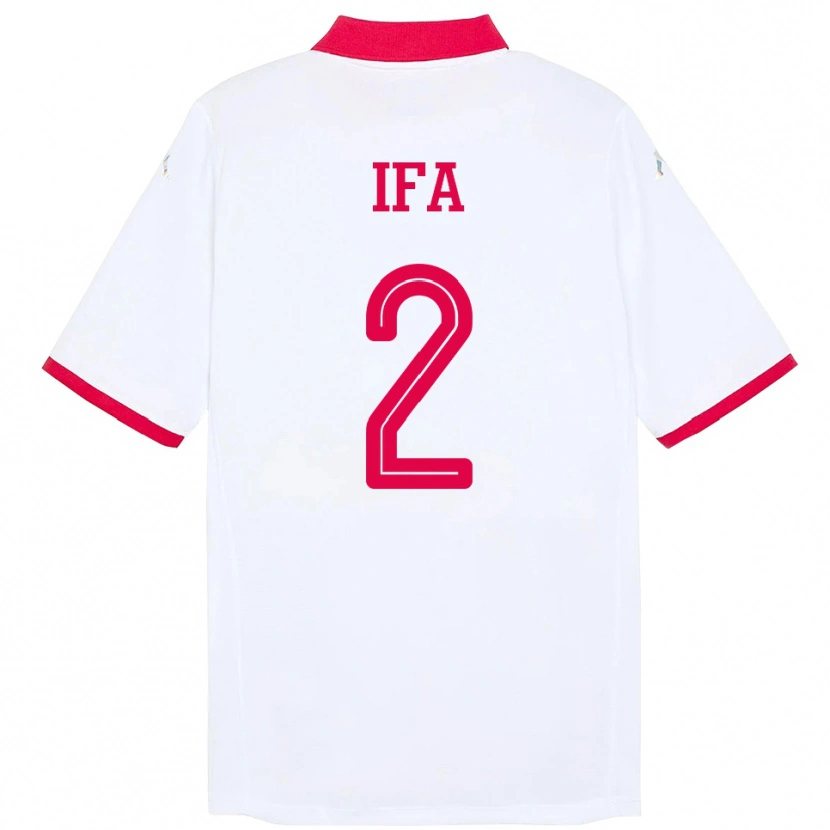 Danxen Dětské Tunisko Bilel Ifa #2 Bílý Daleko Hráčské Dresy 24-26 Dres