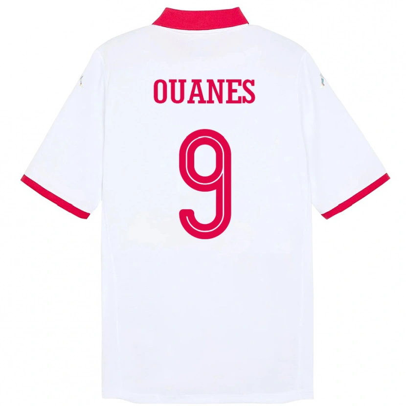 Danxen Dětské Tunisko Mortadha Ben Ouanes #9 Bílý Daleko Hráčské Dresy 24-26 Dres