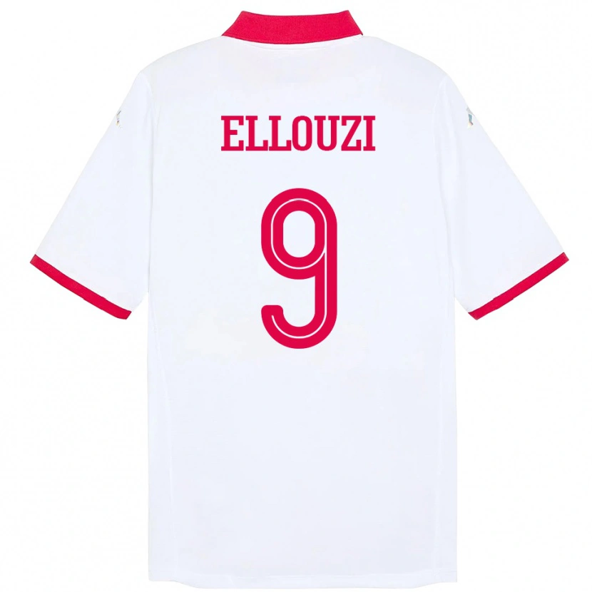 Danxen Dětské Tunisko Sabrine Ellouzi #9 Bílý Daleko Hráčské Dresy 24-26 Dres