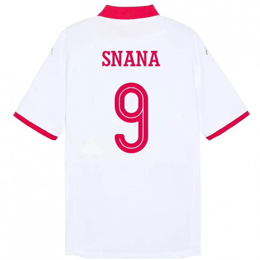 Danxen Dětské Tunisko Youssef Snana #9 Bílý Daleko Hráčské Dresy 24-26 Dres