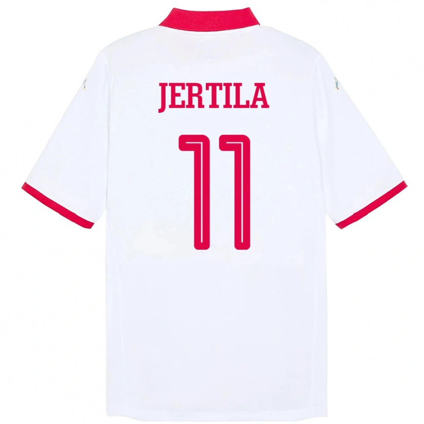 Danxen Dětské Tunisko Hedi Jertila #11 Bílý Daleko Hráčské Dresy 24-26 Dres