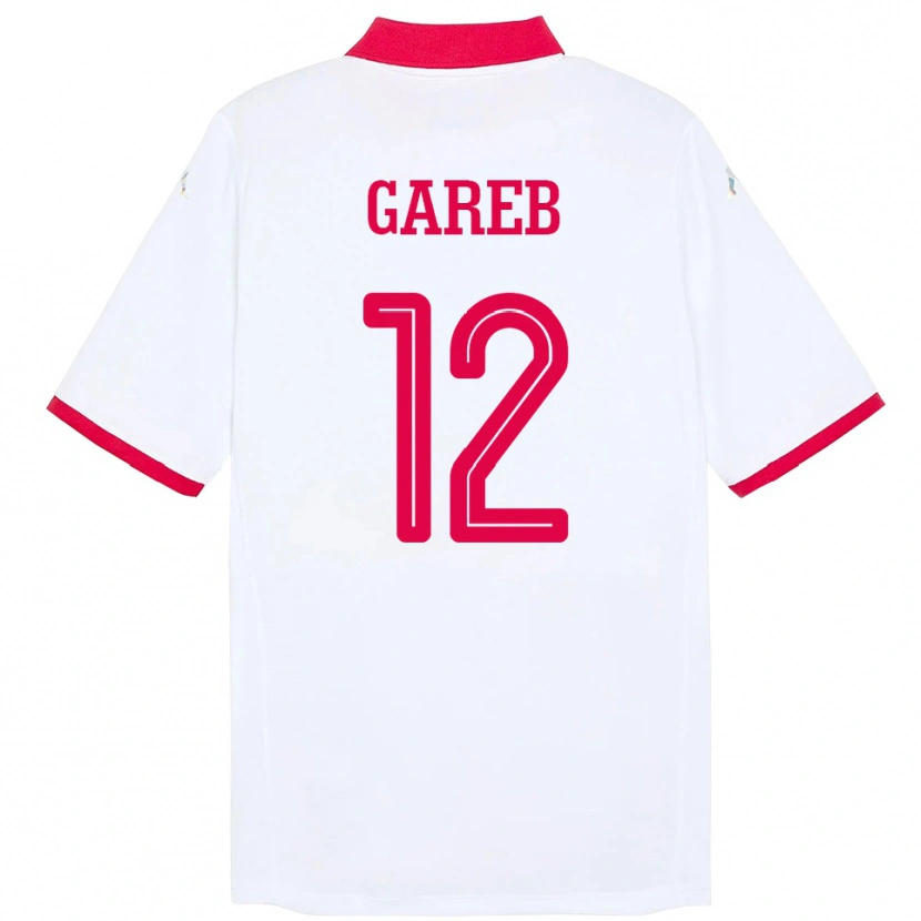 Danxen Dětské Tunisko Adem Gareb #12 Bílý Daleko Hráčské Dresy 24-26 Dres