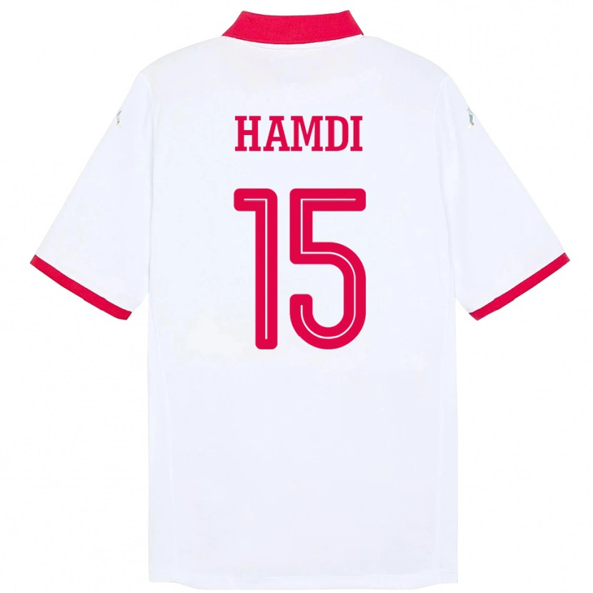Danxen Dětské Tunisko Hanna Hamdi #15 Bílý Daleko Hráčské Dresy 24-26 Dres