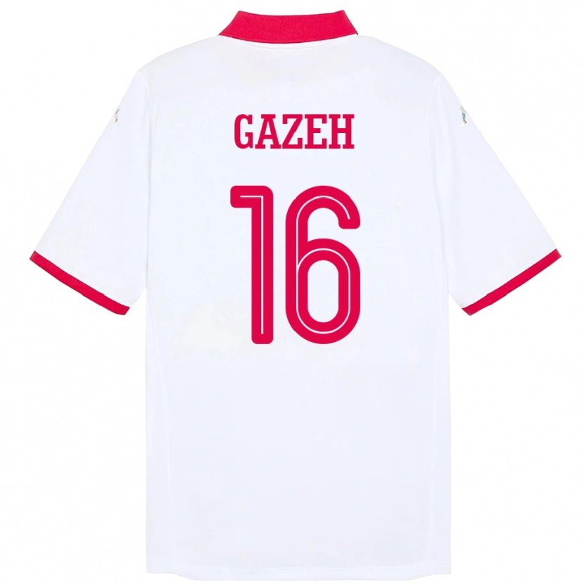 Danxen Dětské Tunisko Raed Gazeh #16 Bílý Daleko Hráčské Dresy 24-26 Dres