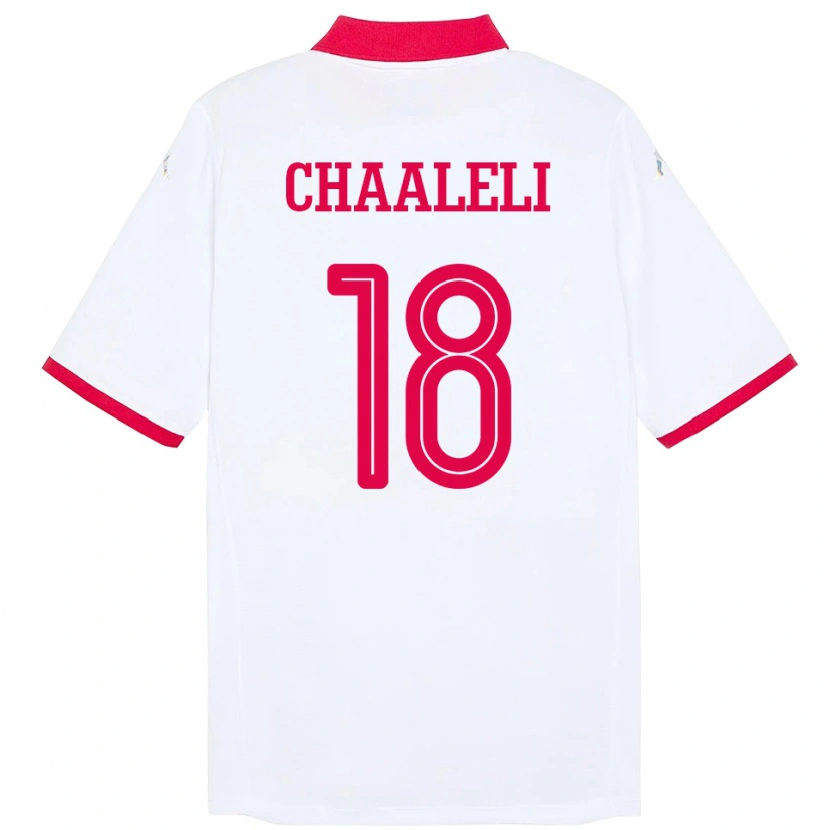 Danxen Dětské Tunisko Ghaliene Chaaleli #18 Bílý Daleko Hráčské Dresy 24-26 Dres