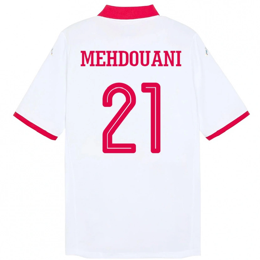 Danxen Dětské Tunisko Firas Mehdouani #21 Bílý Daleko Hráčské Dresy 24-26 Dres