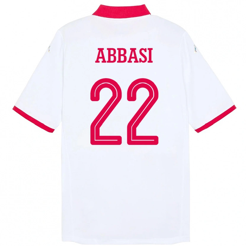 Danxen Dětské Tunisko Bechir Abbasi #22 Bílý Daleko Hráčské Dresy 24-26 Dres