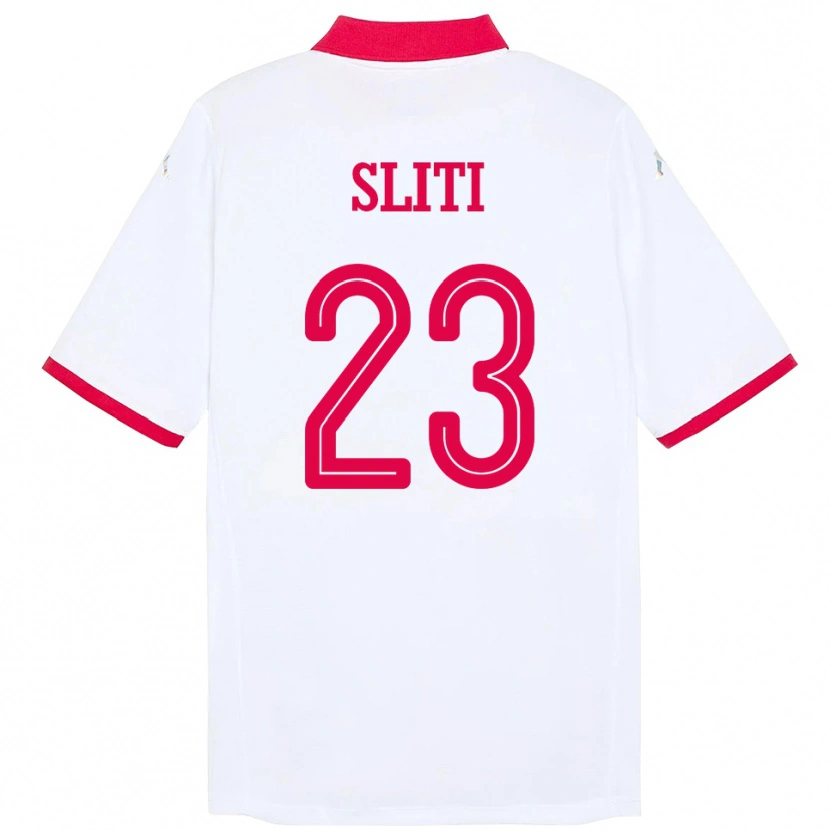Danxen Dětské Tunisko Naim Sliti #23 Bílý Daleko Hráčské Dresy 24-26 Dres