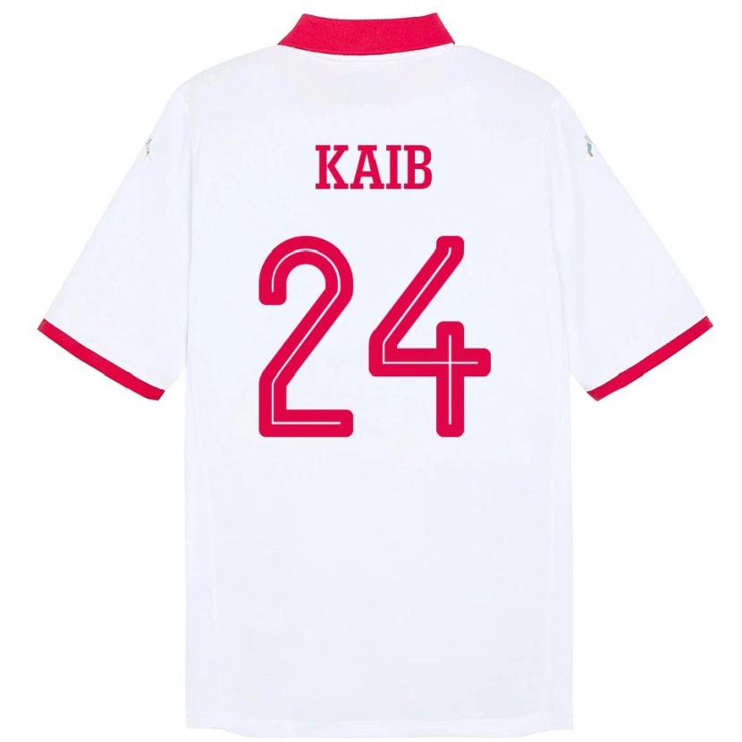 Danxen Dětské Tunisko Rami Kaib #24 Bílý Daleko Hráčské Dresy 24-26 Dres