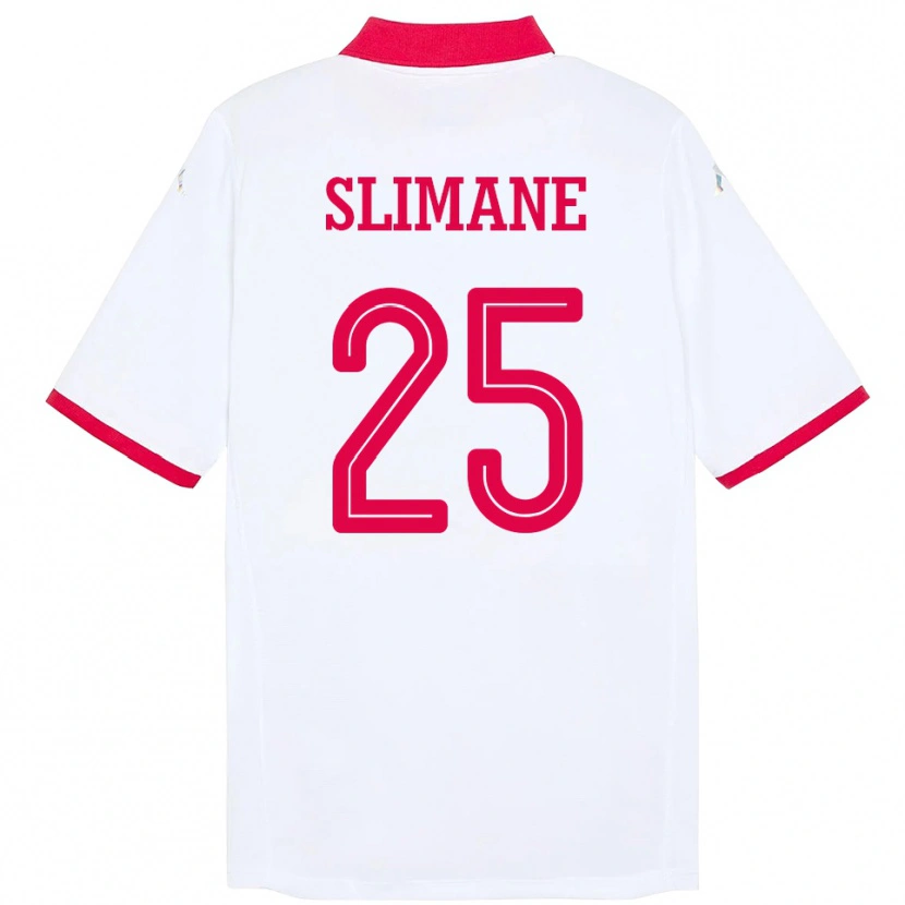 Danxen Dětské Tunisko Anis Ben Slimane #25 Bílý Daleko Hráčské Dresy 24-26 Dres