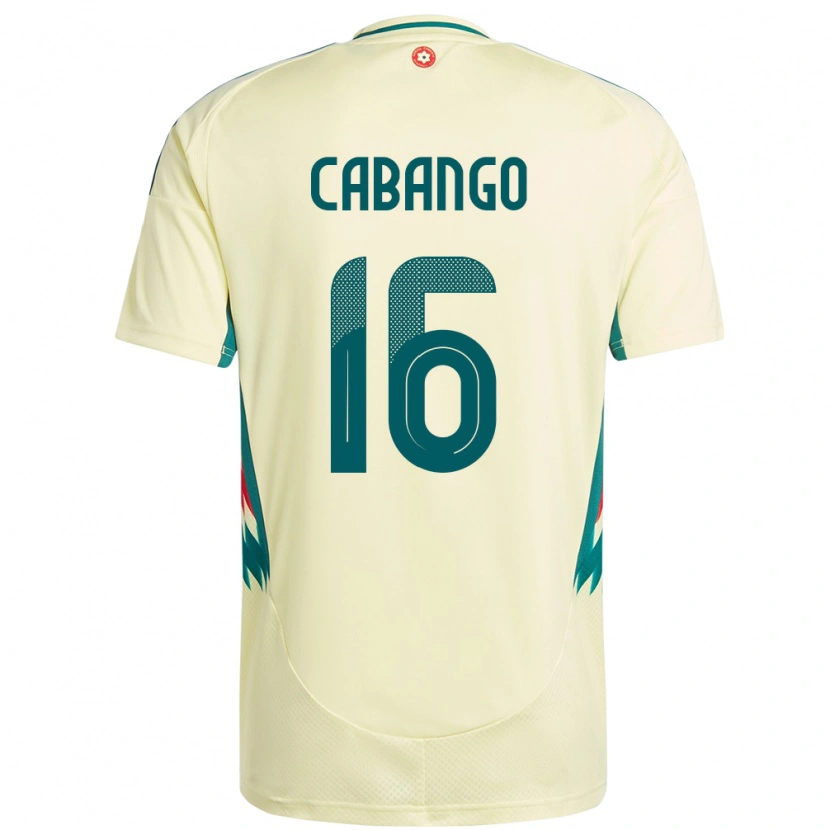 Danxen Dětské Wales Ben Cabango #16 Béžově Žlutá Daleko Hráčské Dresy 24-26 Dres