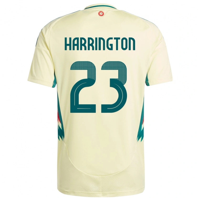 Danxen Dětské Wales David Harrington #23 Béžově Žlutá Daleko Hráčské Dresy 24-26 Dres