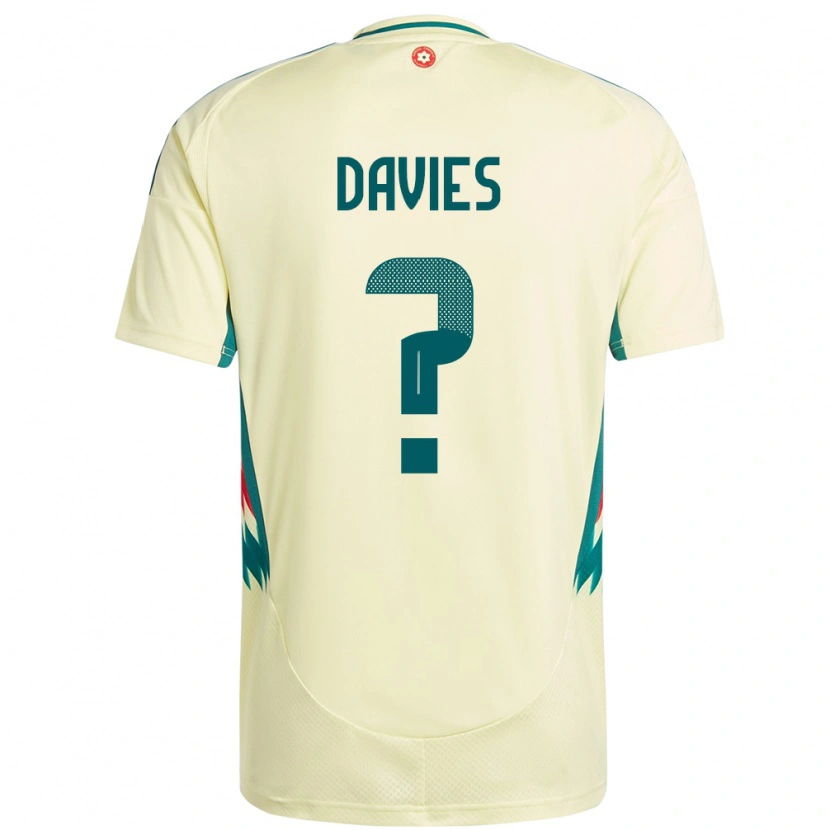 Danxen Dětské Wales Isaac Davies #0 Béžově Žlutá Daleko Hráčské Dresy 24-26 Dres