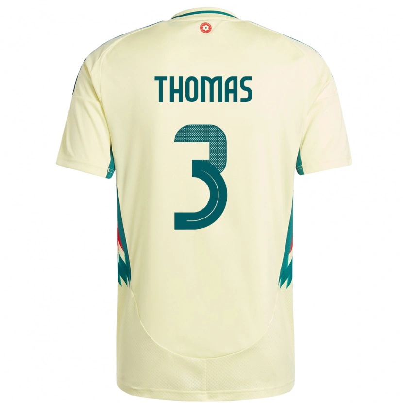 Danxen Dětské Wales Elis Thomas #3 Béžově Žlutá Daleko Hráčské Dresy 24-26 Dres