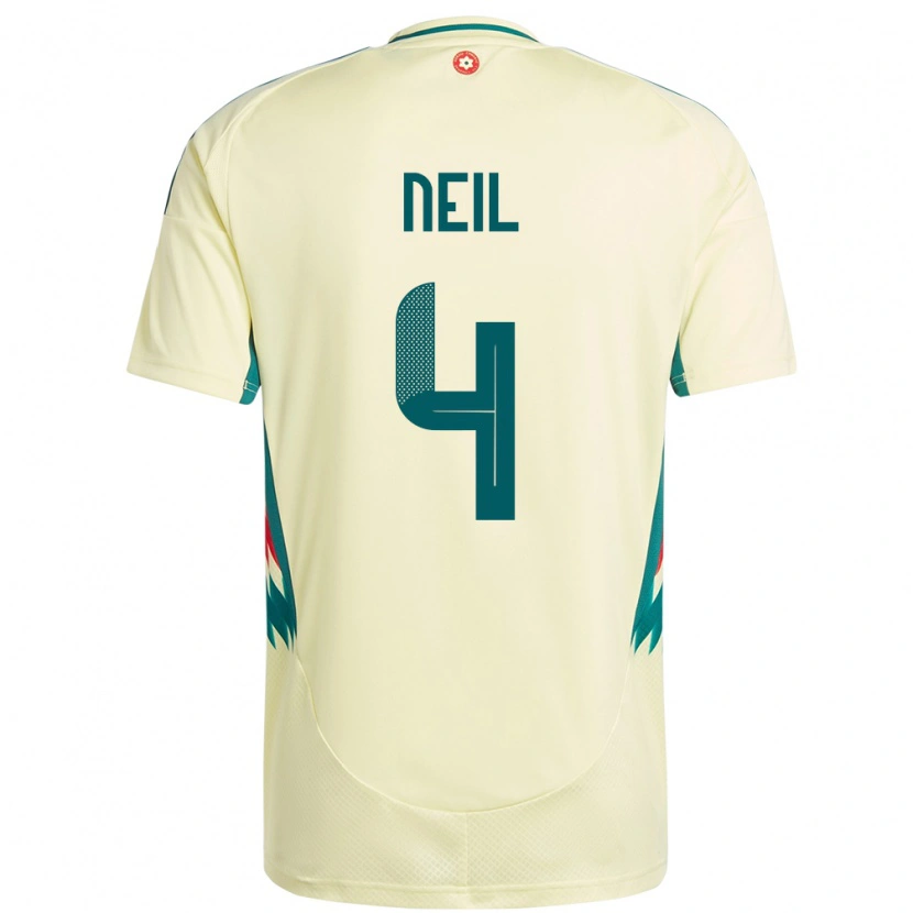 Danxen Dětské Wales Marlie Neil #4 Béžově Žlutá Daleko Hráčské Dresy 24-26 Dres