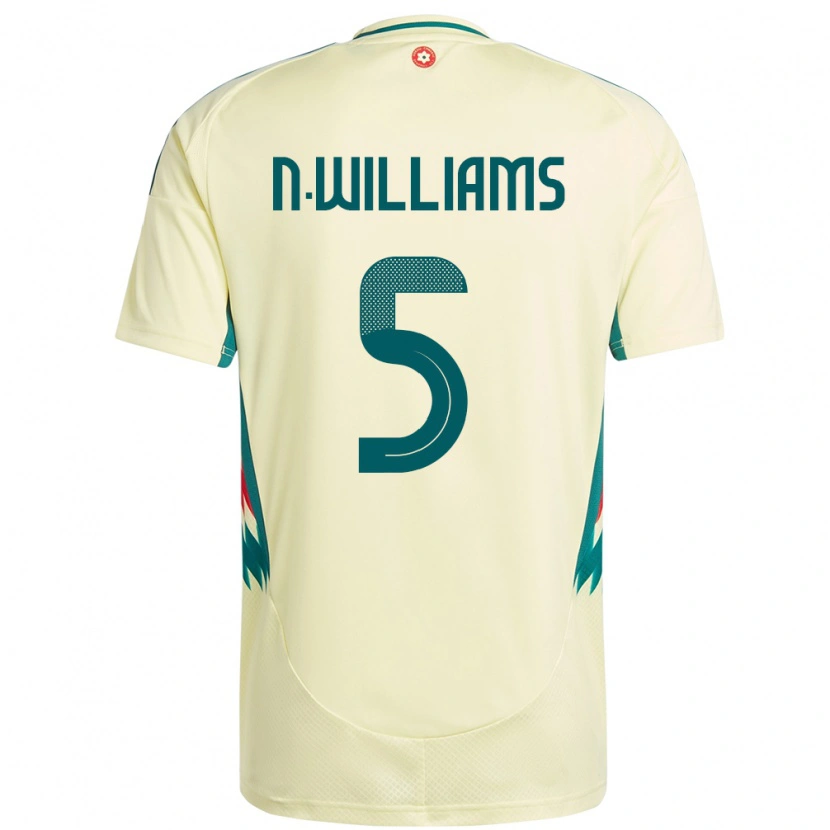 Danxen Dětské Wales Noah Williams #5 Béžově Žlutá Daleko Hráčské Dresy 24-26 Dres