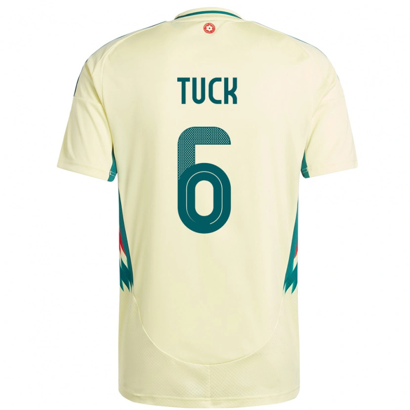 Danxen Dětské Wales Alfie Tuck #6 Béžově Žlutá Daleko Hráčské Dresy 24-26 Dres