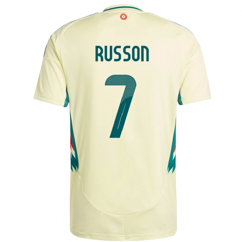 Danxen Dětské Wales Will Russon #7 Béžově Žlutá Daleko Hráčské Dresy 24-26 Dres