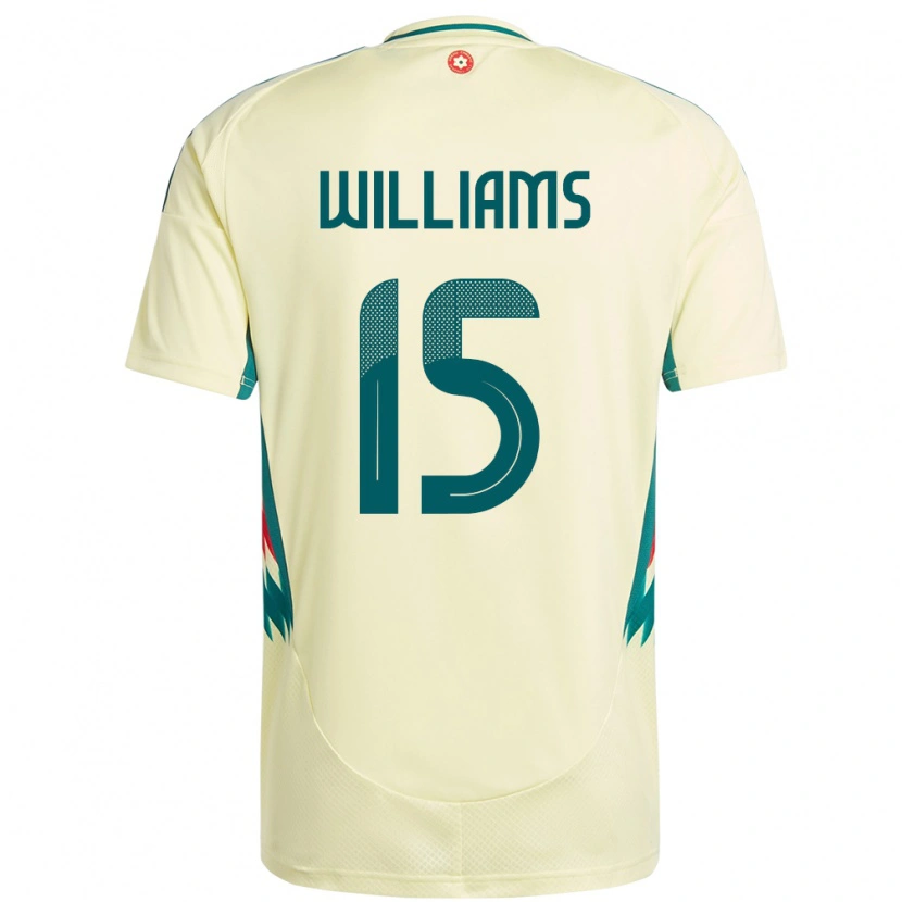 Danxen Dětské Wales Joe Williams #15 Béžově Žlutá Daleko Hráčské Dresy 24-26 Dres