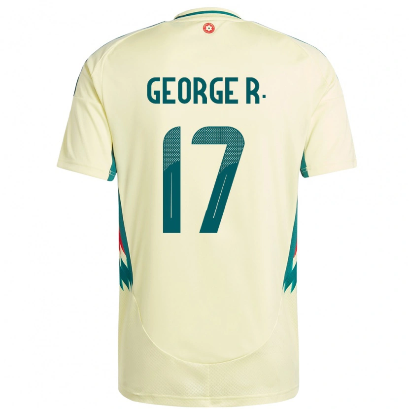 Danxen Dětské Wales George Robinson #17 Béžově Žlutá Daleko Hráčské Dresy 24-26 Dres