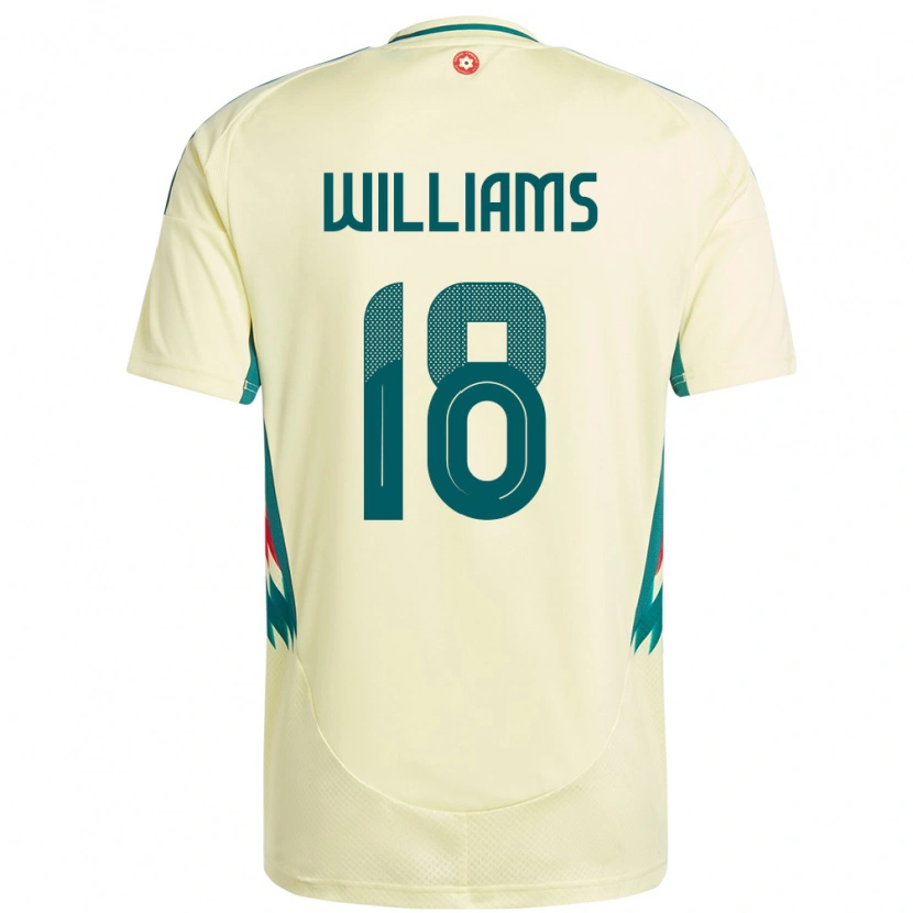 Danxen Dětské Wales Josh Williams #18 Béžově Žlutá Daleko Hráčské Dresy 24-26 Dres