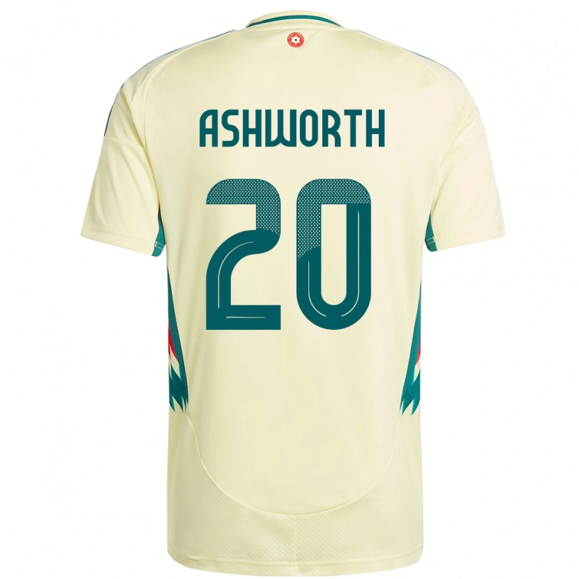 Danxen Dětské Wales Zac Ashworth #20 Béžově Žlutá Daleko Hráčské Dresy 24-26 Dres