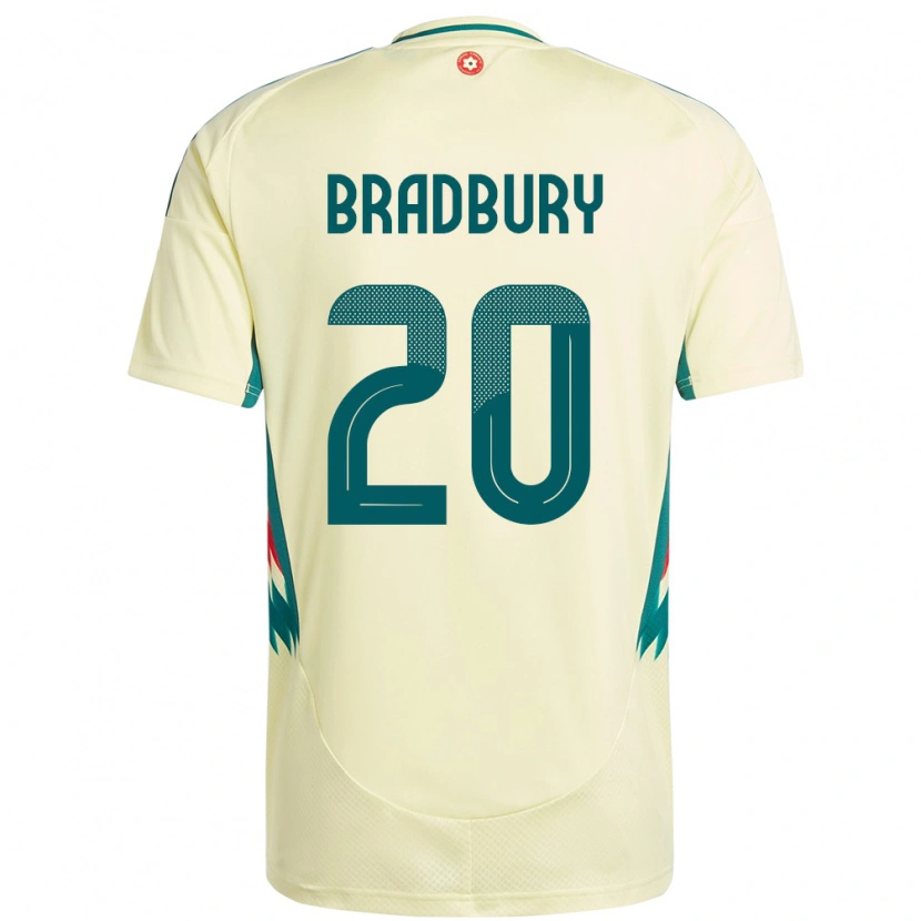 Danxen Dětské Wales Louie Bradbury #20 Béžově Žlutá Daleko Hráčské Dresy 24-26 Dres