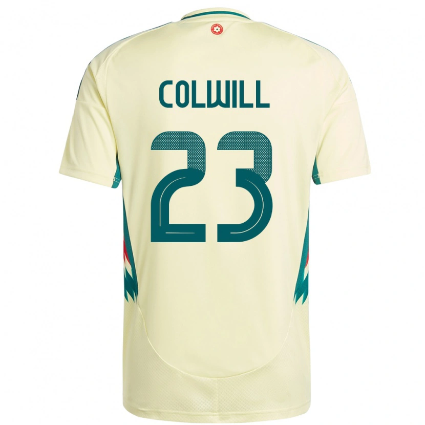 Danxen Dětské Wales Joel Colwill #23 Béžově Žlutá Daleko Hráčské Dresy 24-26 Dres