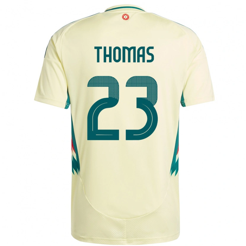 Danxen Dětské Wales Isaac Thomas #23 Béžově Žlutá Daleko Hráčské Dresy 24-26 Dres